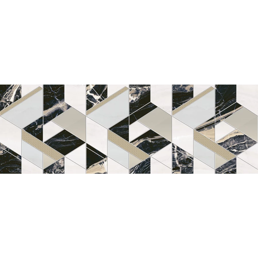 Декор Eletto Ceramica Levanto Nero mix 588402002 70х24,2 см