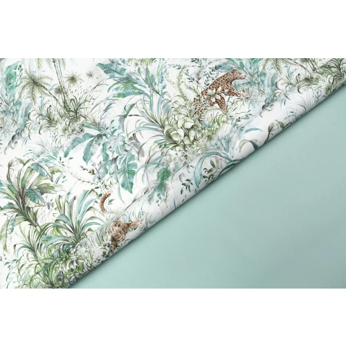 Обои флизелиновые Palitra Trend 3 Leopards Top Velvet Birds Top Velvet Top Velvet TrendColor бирюзовые TC72077-17 1,06х10,05 м