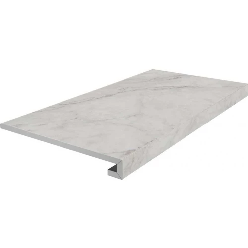 Ступень фронтальная клееная Kerama Marazzi Тубкаль матовая обрезная белая KM6060G0321RGCF 60х33 см