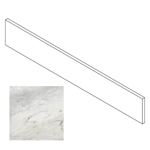 Плинтус Gresse Ellora мрамор бело-серый матовый GRS01-18 120х9,5 см