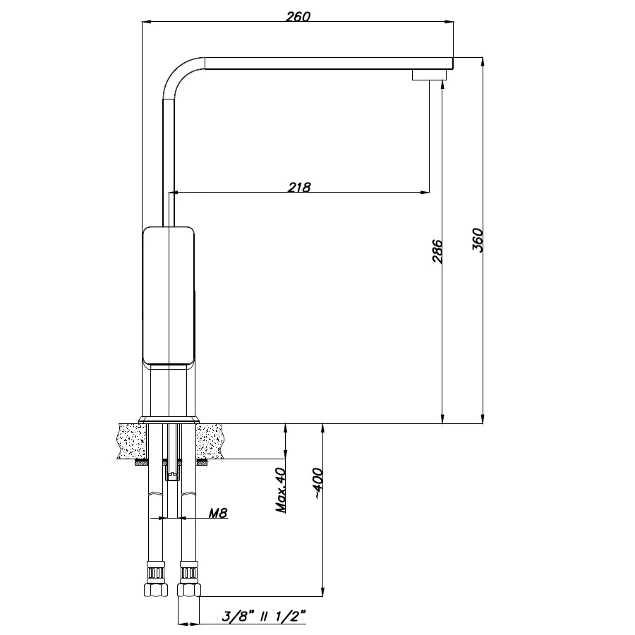 Смеситель для кухни Azario Cadeo поворотный излив хром AZ-15944431