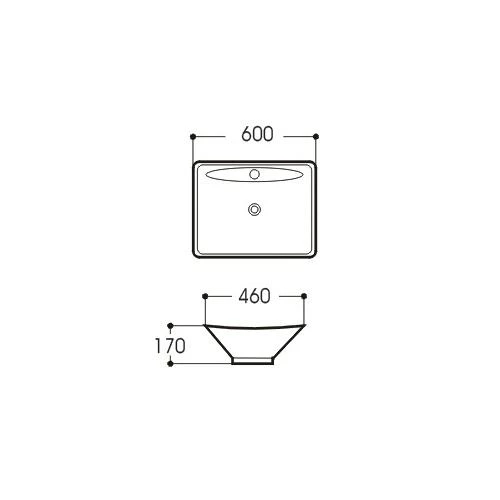 Раковина Aquatek для установки на столешницу AQ5518-00 60х46 см