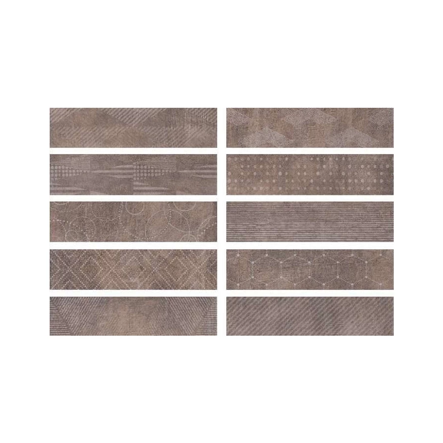 Керамогранит CIR Docklands Freeport Mix Brown матовый коричневый 1047176 35х8,6 см