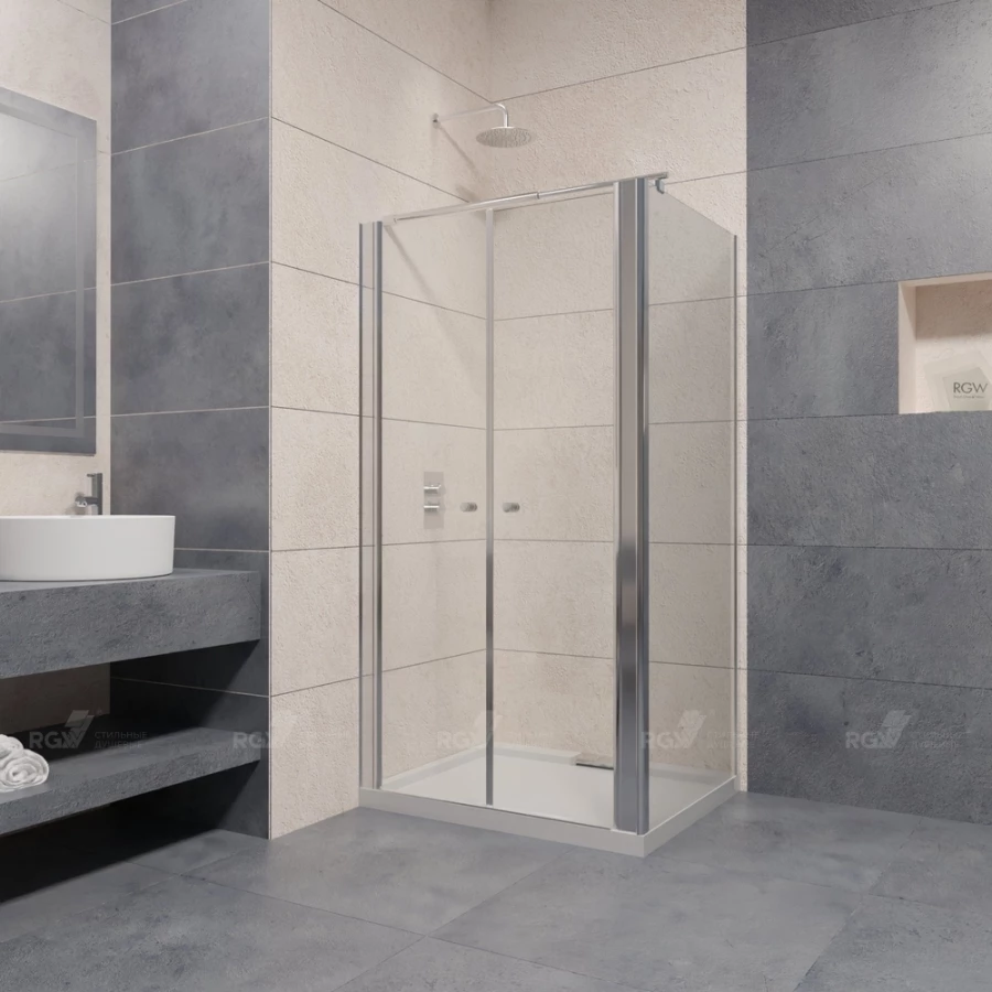 Душевой уголок RGW PA-37 PA-04 + Z-050-1 + держатель Прозрачное 04083788-011 80х80 см