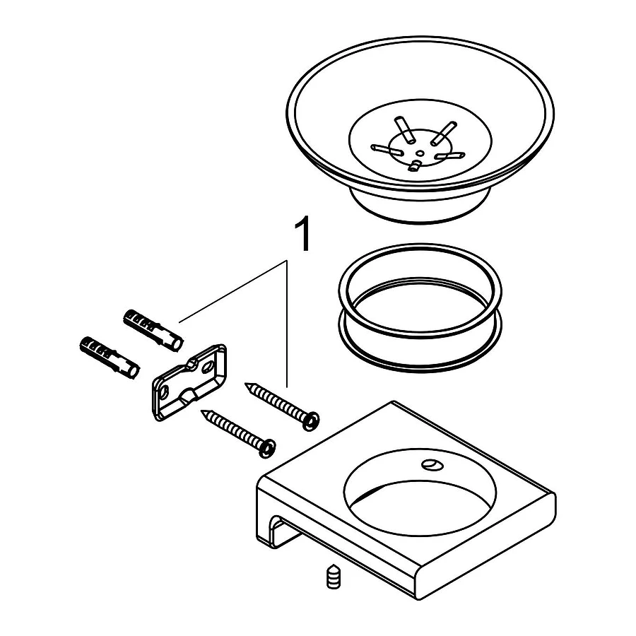 Мыльница Hansgrohe AddStoris полированное золото 41746990