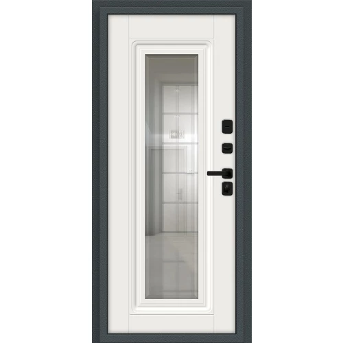 Входная дверь Bravo Шелл СД/SBlack 205x96 Старк антрацит/White Sand правое открывание
