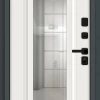 Входная дверь Bravo Шелл СД/SBlack 205x96 Старк антрацит/White Sand правое открывание