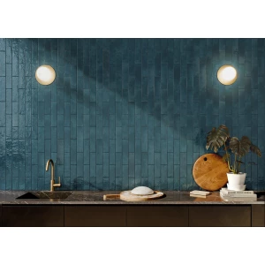 Керамогранит DNA Mediterraneo Mar глянцевый синий 28х7 см