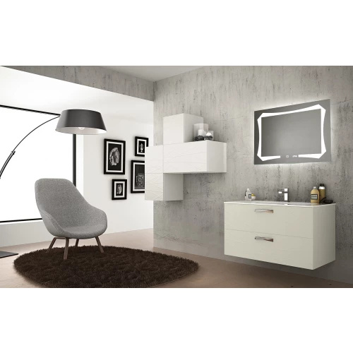 Зеркало Azario Oтто-4 c подсветкой и диммером сенсорный выключатель часы ФР-00001398 80х60 см