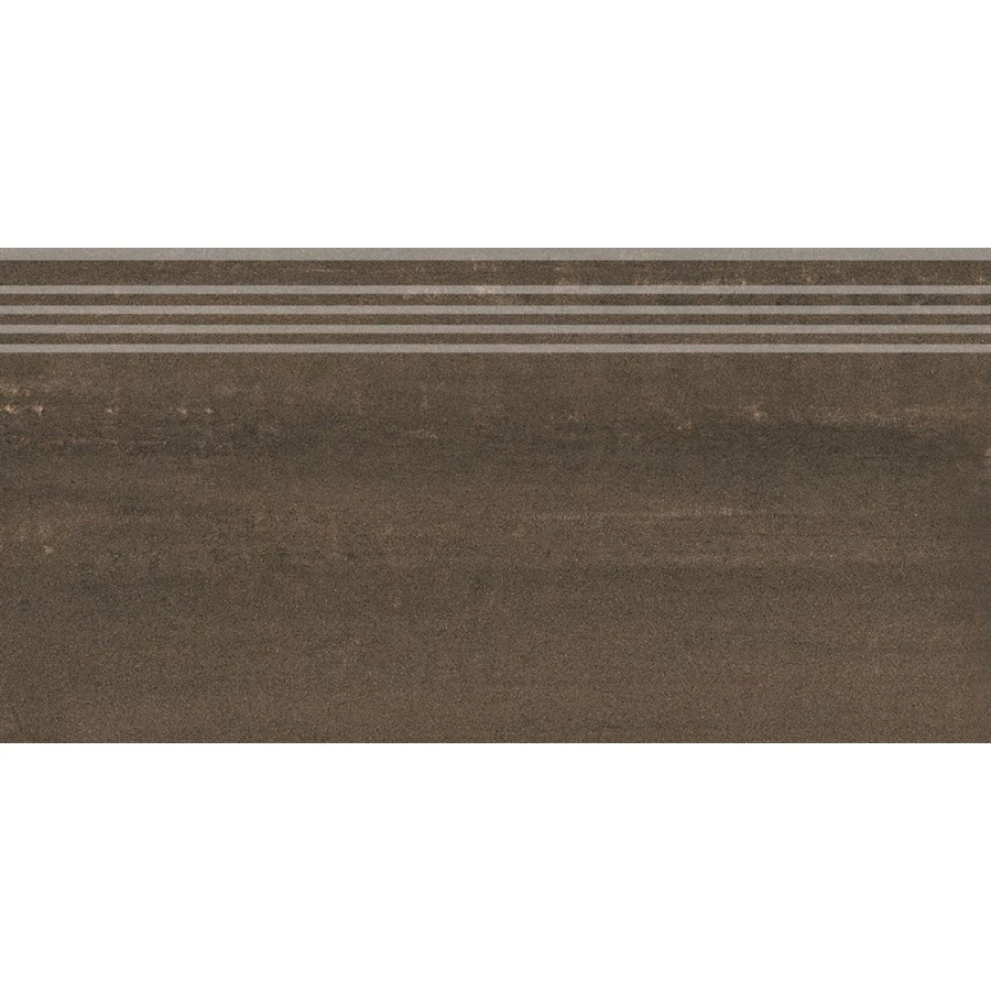 Ступень из керамогранита Kerama Marazzi Про Дабл матовая коричневая DD201320R/GR 60х30 см