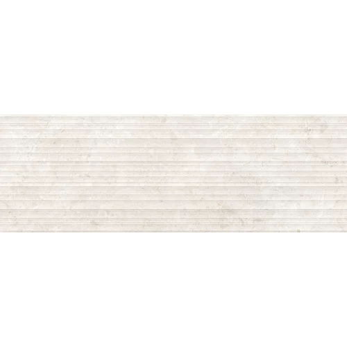 Плитка настенная Peronda Ардара Вхите Стрипес / Ardara White Stripes матовая белая 43983 100x33,3 см