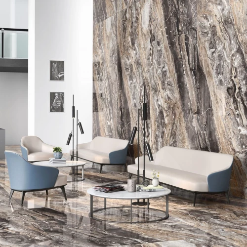 Керамогранит Neodom Titanium Amadeus Polished глянцевый коричневый N20341 280х120 см