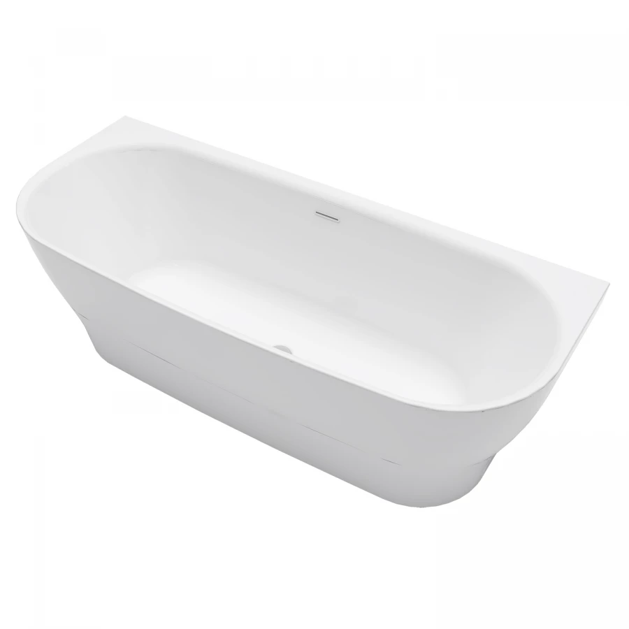 Ванна акриловая Azario Olean пристенная в комплекте с сифоном и металлической рамой OLE18075 180x75x58 см