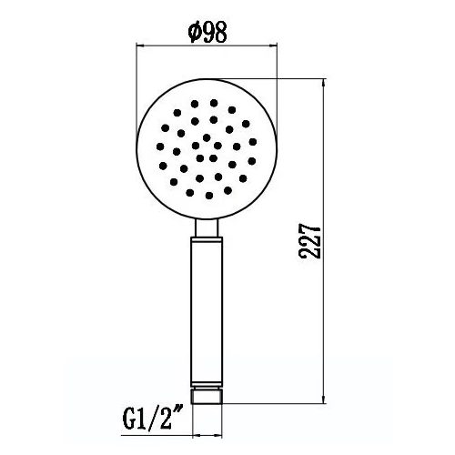 Лейка Savol для ручного душа 1 режим сатин S-YSP02L
