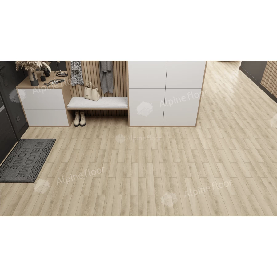 Ламинат Alpine Floor Herringbone Дуб Орлеан LF102-8 33 класс 8 мм 2.2034 кв.м 60.6х10.1 см