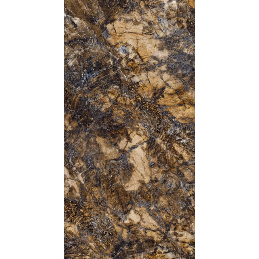 Керамогранит Seratonia Glossy Leopard Dark темно-коричневый 120х60 см