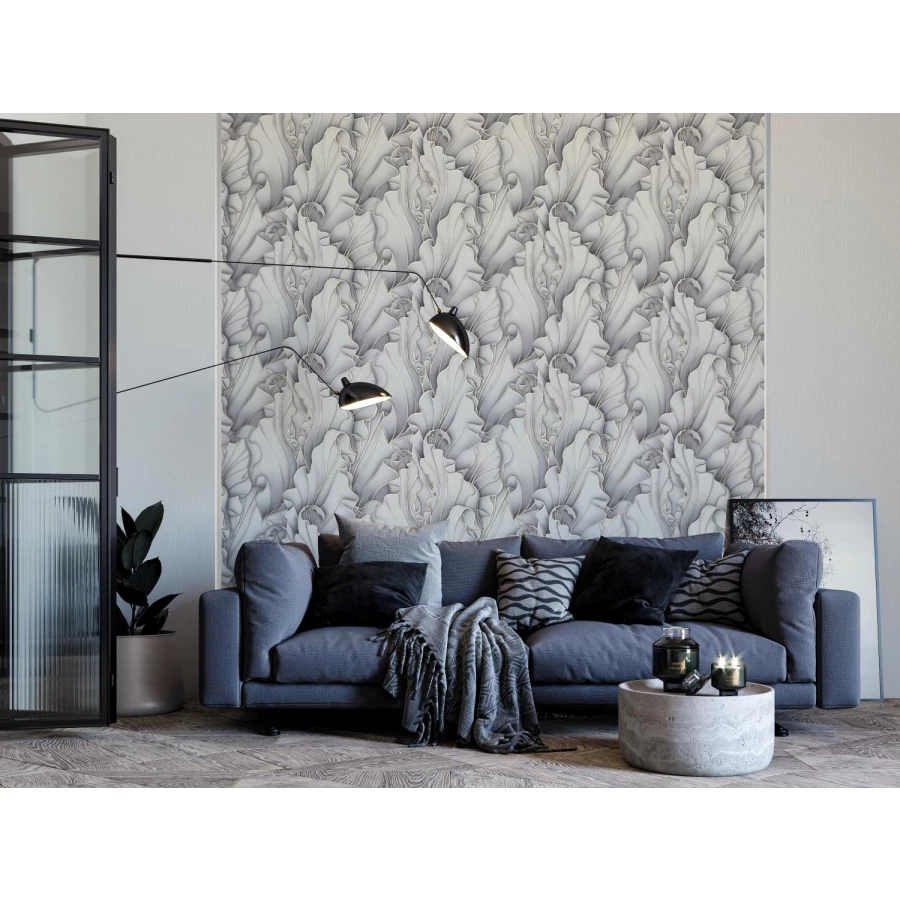 Обои флизелиновые VOG Collection П Bolivia белые VV72226-11 1,06х10,05 м