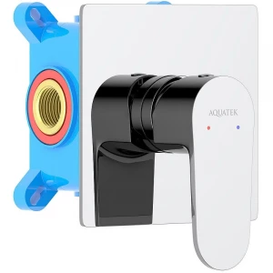 Смеситель Aquatek Оберон для душа внешняя и скрытая часть хром AQ1266CR