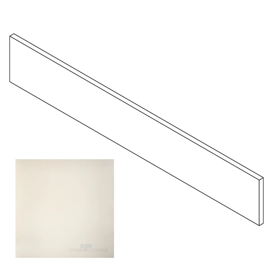 Плинтус Грани Таганая Профи кристально-молочный матовый GT202M 120х9,5 см