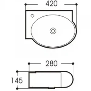 Раковина Aquatek AQ5303-00 42х28 см