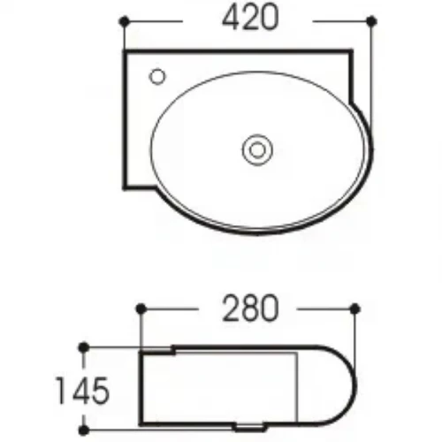 Раковина Aquatek AQ5303-00 42х28 см