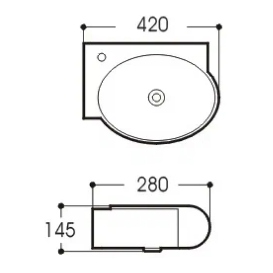 Раковина Aquatek AQ5303-00 42х28 см