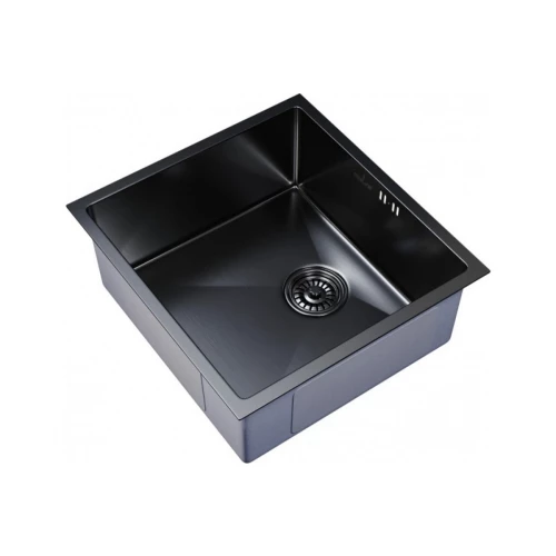 Мойка MixLine Pro подстольный монтаж 3,0 вып 3 1/2 20 см с сифоном черный графит 548565 45х42 см