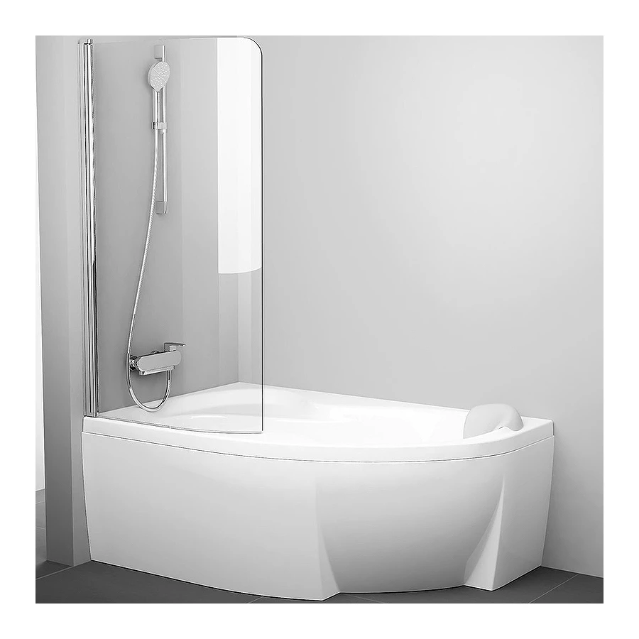 Шторка для ванны Ravak CVSK1 Rosa 140/150 L блестящий транспарент 7QLM0C00Y1