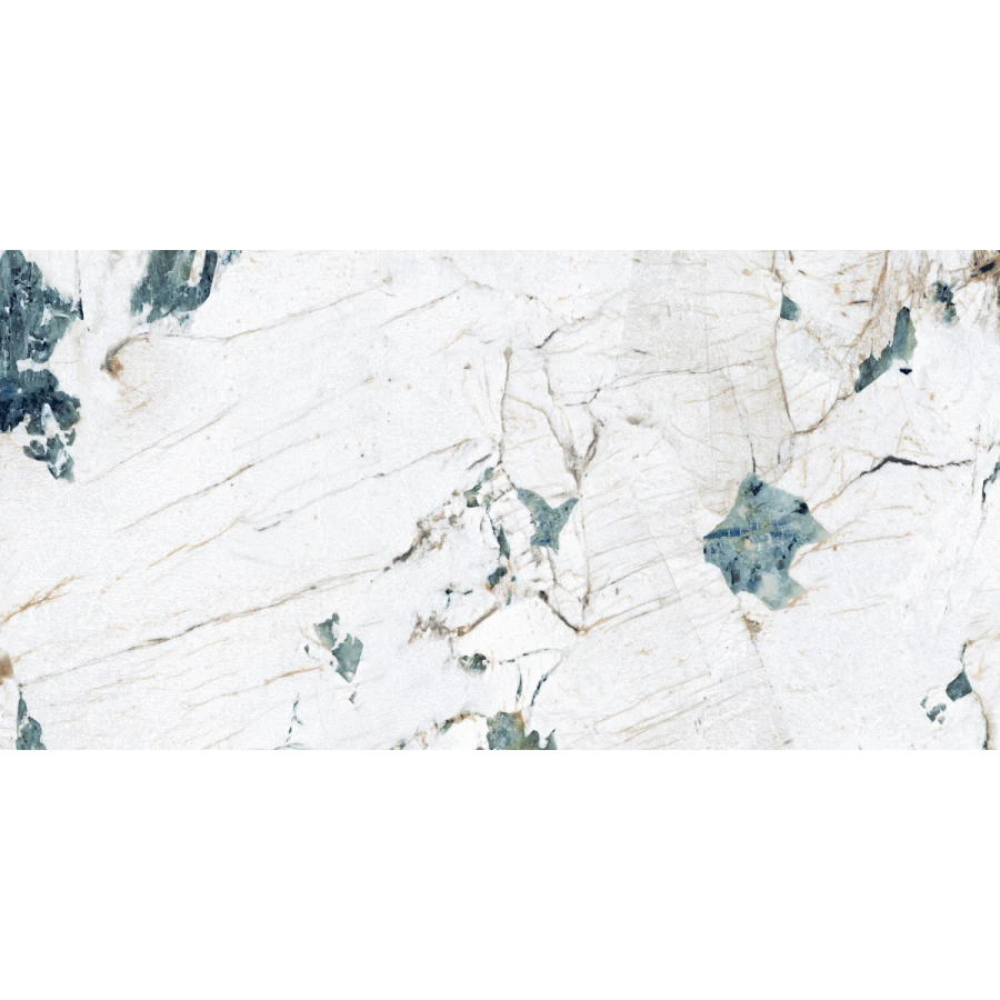 Керамогранит Crackstone Aqua лаппатированный шайн бирюзовый 120х60 см