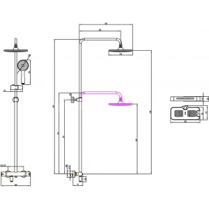 Душевая программа для ванны Lemark Yeti термостатическая LM7010C
