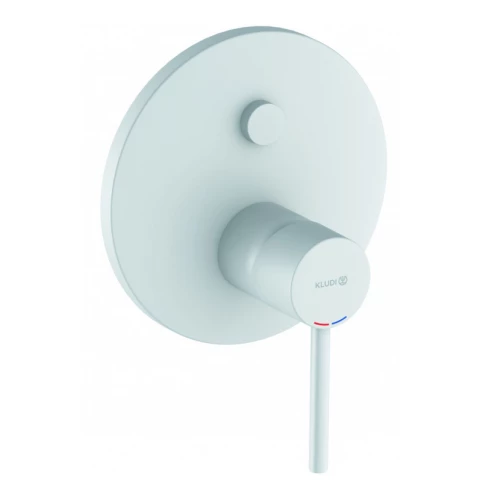 Смеситель для ванны и душа Kludi Bozz White встраиваемый переключатель воды Push&Switch белый матовый 386595376