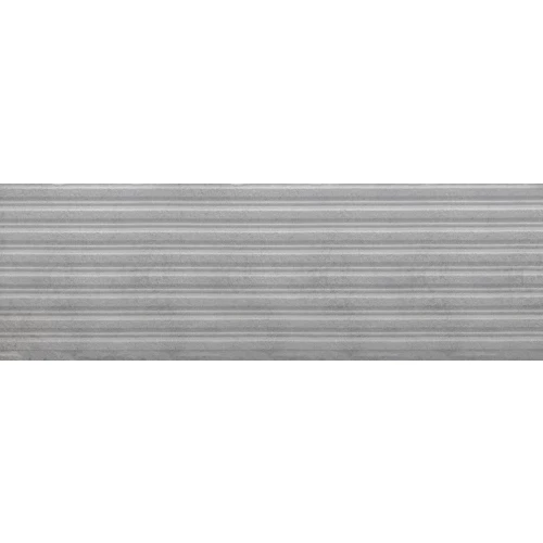 Плитка настенная Eurotile Ceramica Лофт Сильвер / Loft Silver рельеф матовая серая 461 100x32,5 см