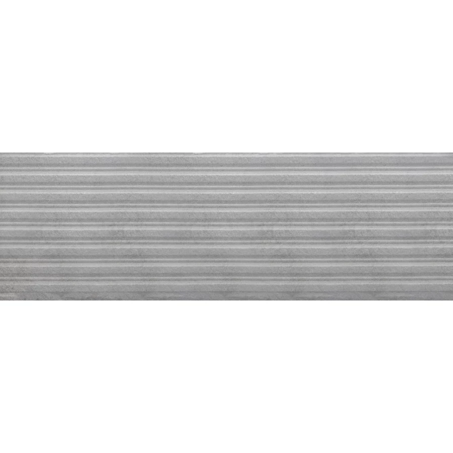 Плитка настенная Eurotile Ceramica Лофт Сильвер / Loft Silver рельеф матовая серая 461 100x32,5 см