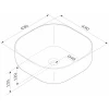 Раковина накладная Am Pm Func мягкий квадрат M8FWCC30430WG 43 см