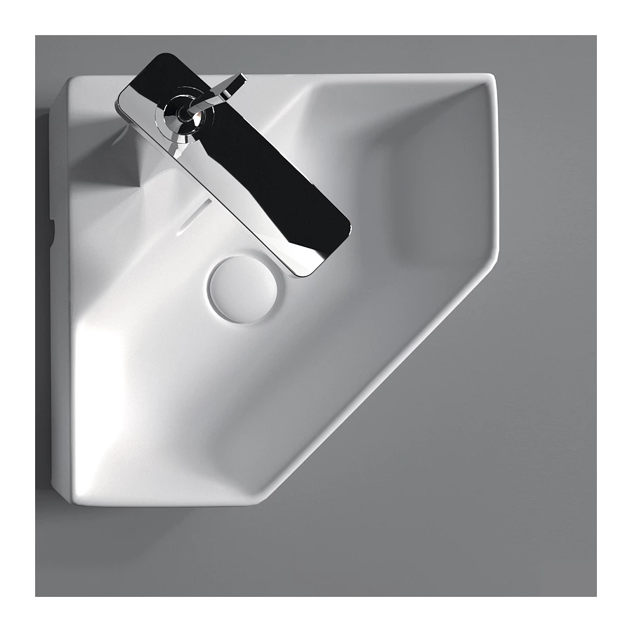 Раковина-чаша Sanita Luxe Line 49 угловая Белая LIN35SLWB01