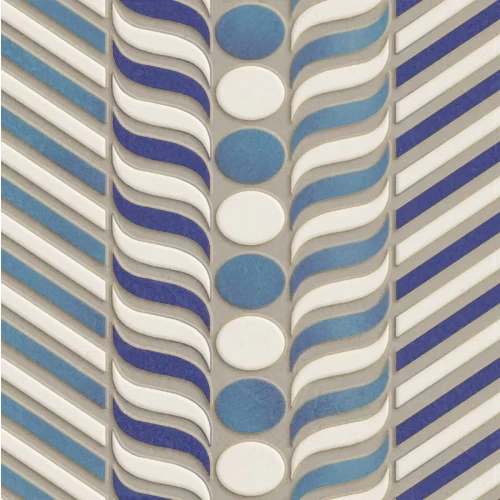 Плитка настенная Kerama Marazzi Шавен 5 Декор матовая синяя KMD3STA011BN 20x20 см