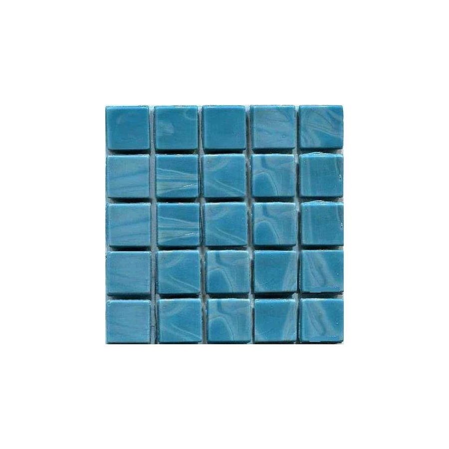 Стеклянная мозаика Art&Natura Classic Glass Jessica 3 15x15 глянцевая голубая jessica3 на сетке 29,5х29,5 см