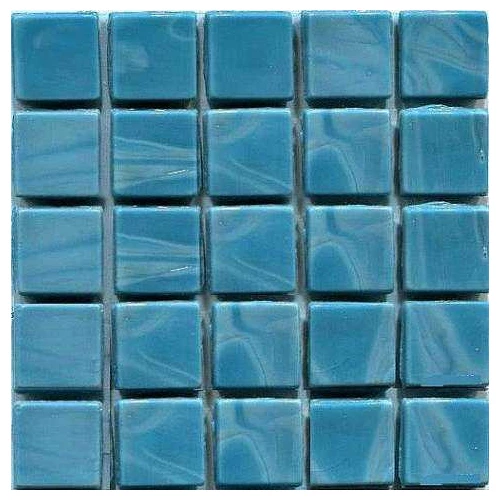 Стеклянная мозаика Art&Natura Classic Glass Jessica 3 15x15 глянцевая голубая jessica3 на сетке 29,5х29,5 см