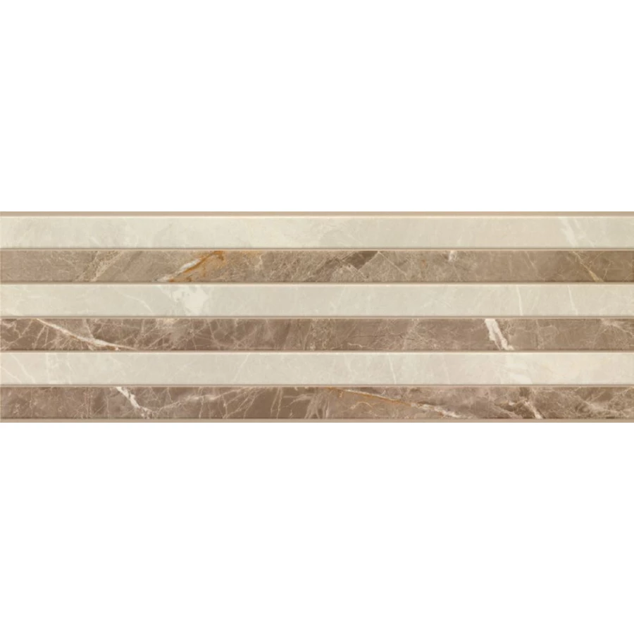 Керамическая плитка Porcelanite Dos Rev. 9520 Beige rect. relieve бежевый 30х90 см