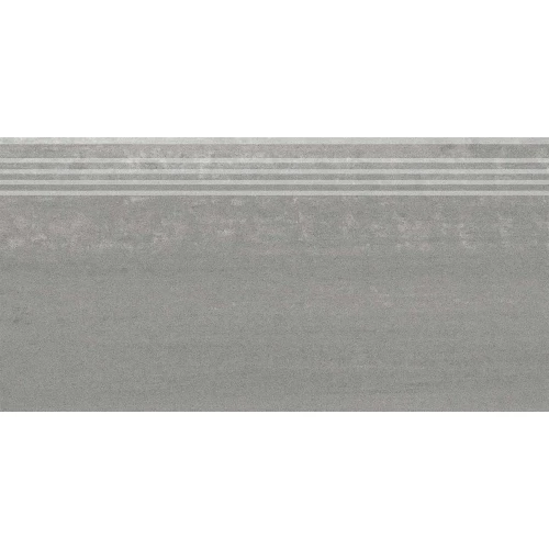 Ступень из керамогранита Kerama Marazzi Про Дабл матовая темн-серая DD201020R/GR 60х30 см