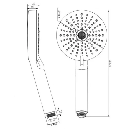 Лейка Savol для ручного душа 3 режима SK-SP08