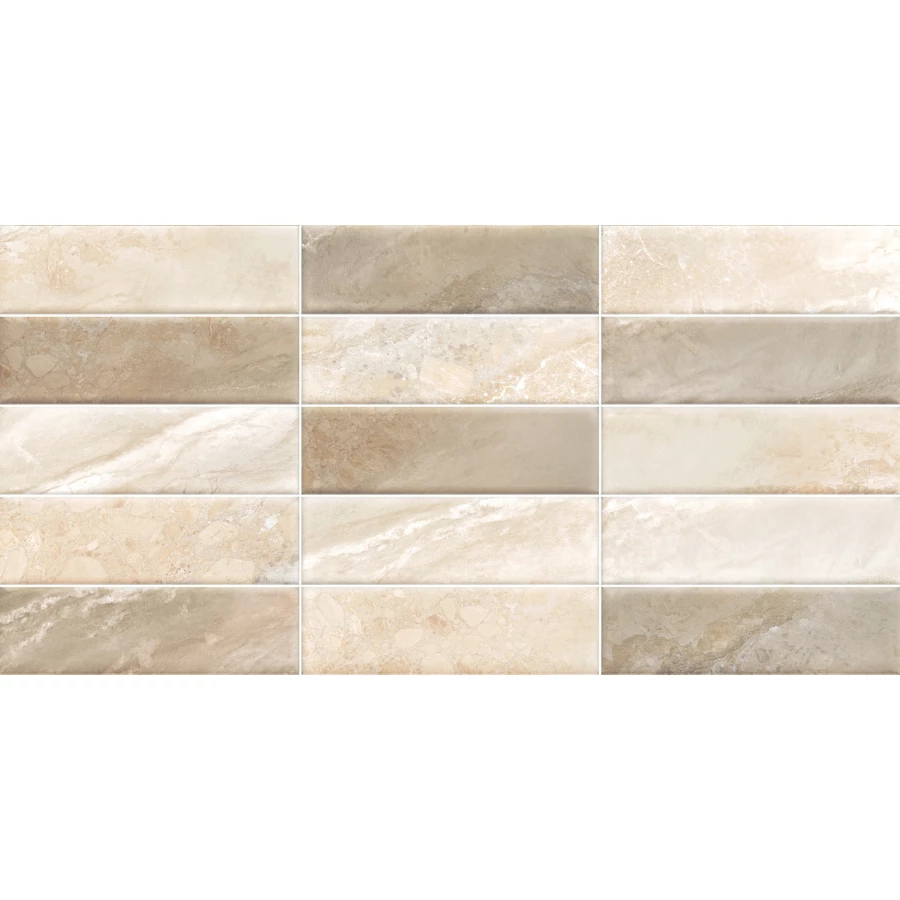 Плитка настенная ALMA Ceramica Adriatic рельефная матовая бежевая TWA3060ADT14 60х30 см