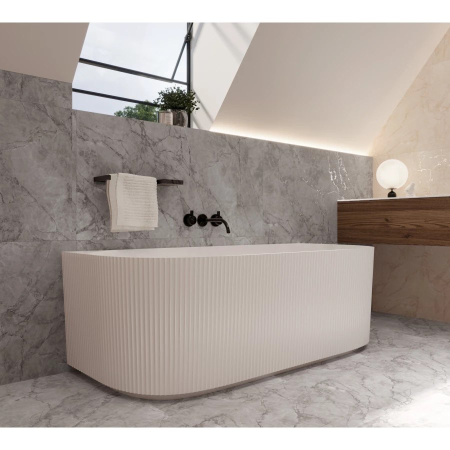 Керамогранит Arcadia Ceramica Arctic Grey Carving серый CR4012-A 120х60 см