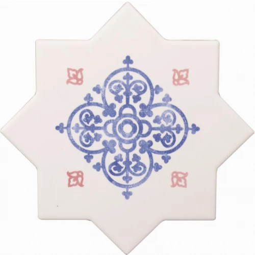 Керамогранит Cevica Becolors Star Dec Arabesque матовый белый CV67381 13,25х13,25 см