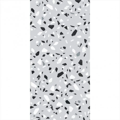 Керамическая плитка Bonaparte Royal Terrazzo Satin полуглянцевая светло-серая DK4847 80х40 см