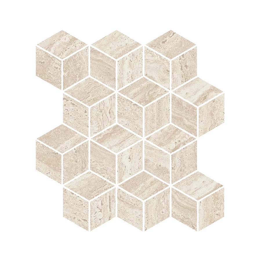 Декор Kerama Marazzi Про Травертин мозаичный обрезной матовый бежевый светлый KMD2MSM015BR 37x34,5 см