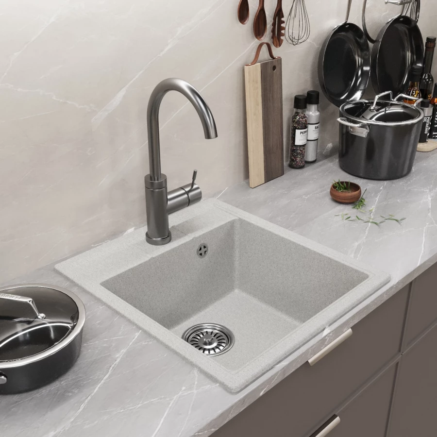 Мойка MixLine ML-GM28 New серая 310 552098 45x50x19 см