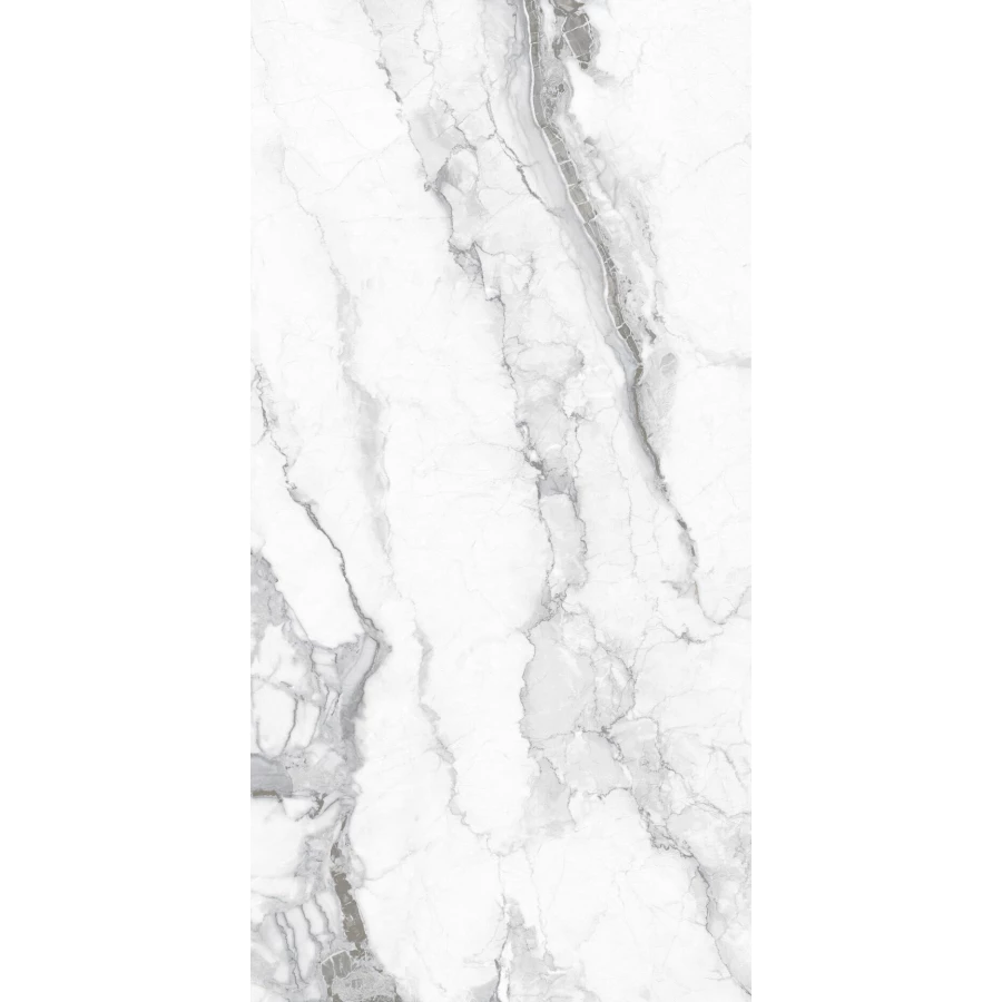 Керамогранит A-Ceramica Carlo Polished глянцевый бело-серый 246738 160х80 см