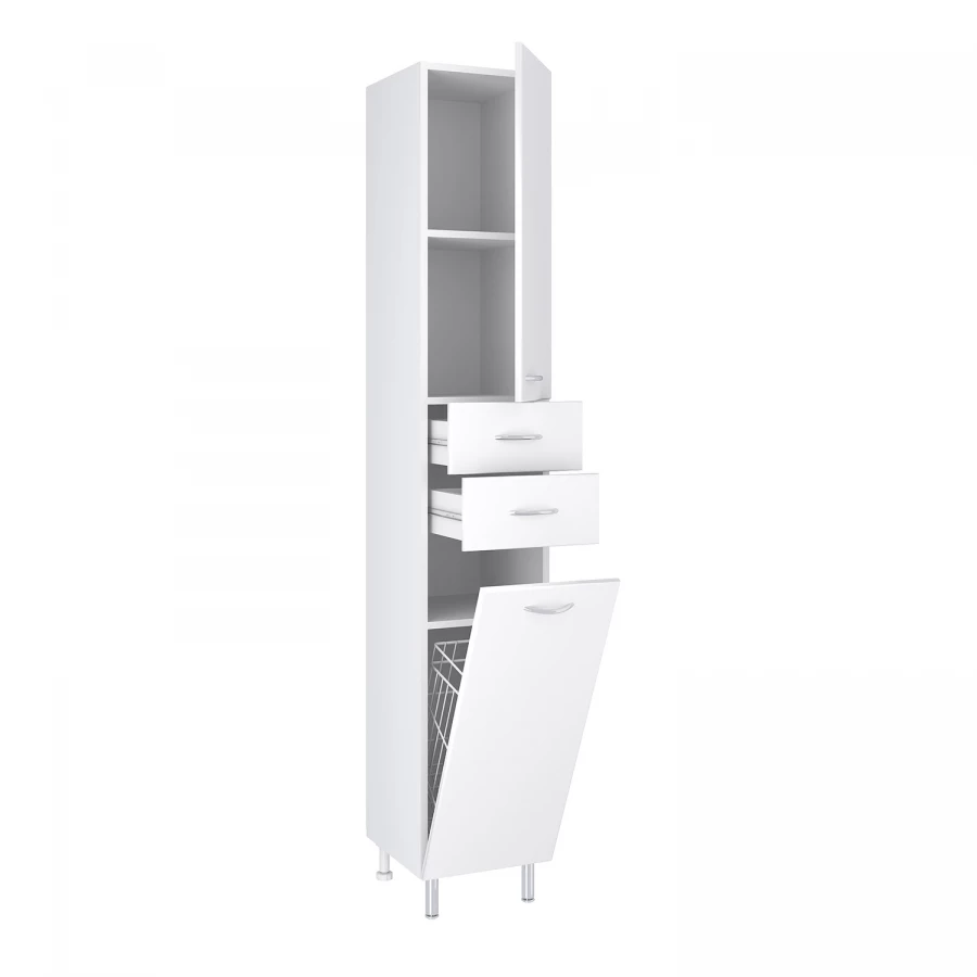 Пенал Runo 35 правый с корзиной для белья 00000000130 35x191 см