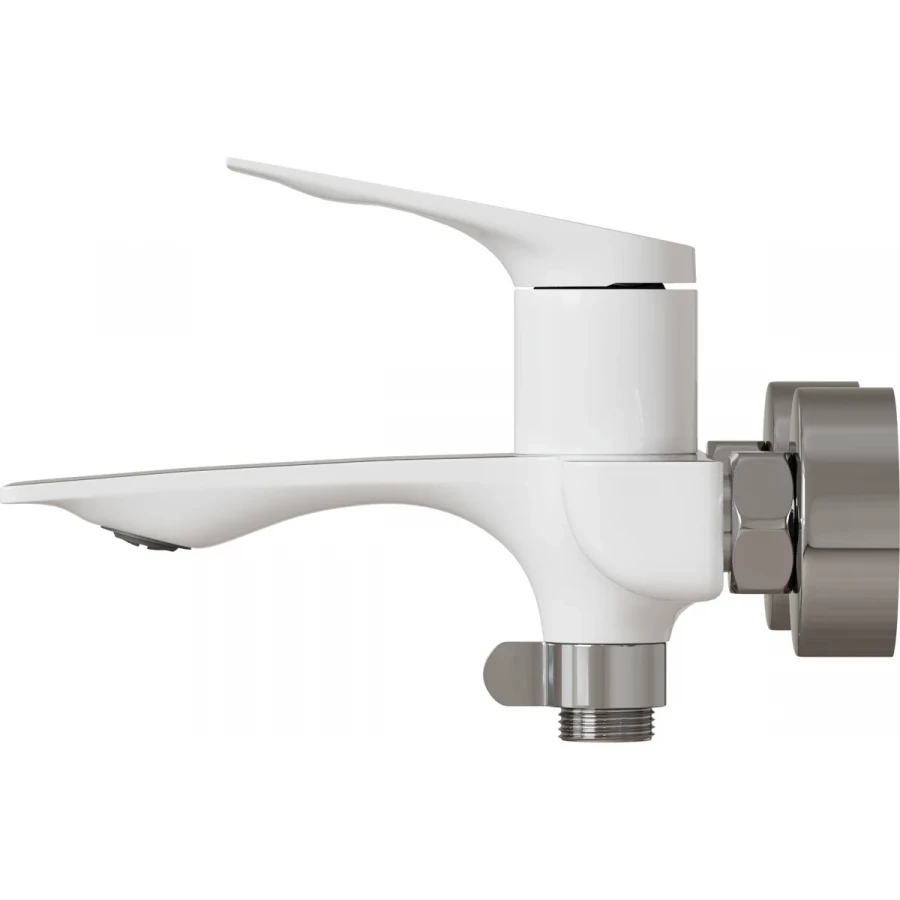 Смеситель для ванны MixLine ML41-01 Swan White белый хром 553909